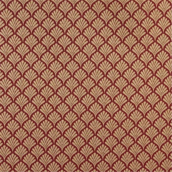 Designer Fabrics 54 in. Wide Red- Fan Jacquard Woven Upholstery Fabric B661 - main